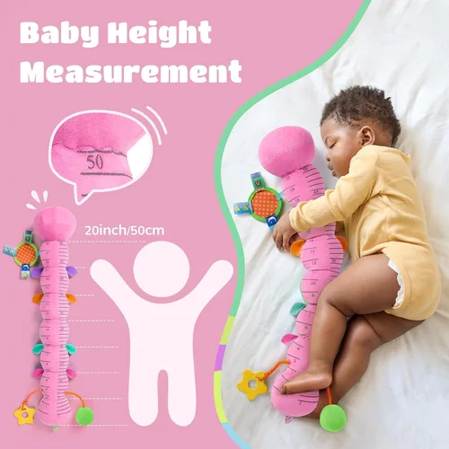 Miniatura 7 de AWOTOY Juguetes para Bebés de 6-12 Meses Oruga Musical Juguetes para Infantes Animales de Peluche 0-3-6 Meses Dentición Tiempo Boca Abajo Juguetes