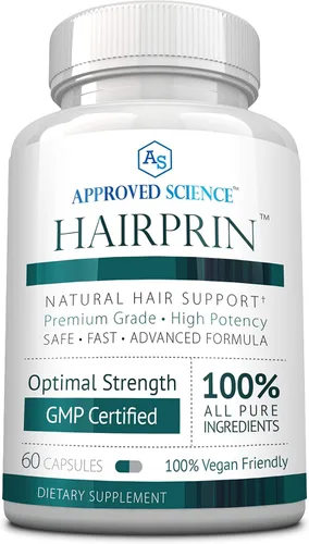 Hairprin - Promueve el crecimiento del cabello y ayuda a estimular la circulación del cuero cabelludo - 60 cápsulas veganas - 1 botella de suministro