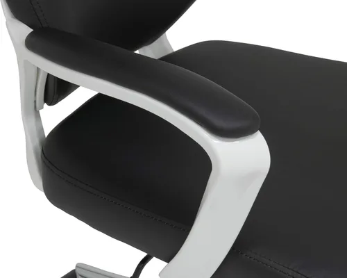 Miniatura 8 de Calico Designs - Silla ejecutiva moderna con respaldo alto, altura e inclinación ajustable, brazos acolchados y base cromada en poliuretano