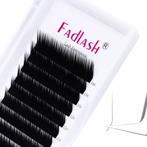 Miniatura 163 de Extensiones de Pestañas Rizo D 0.59-0.79 pulgadas Bandeja Mixta Seda Extensiones de Pestañas Clásicas Suministros Extensiones de Pestañas