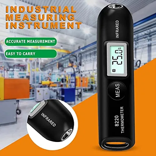 Miniatura 2 de Bolígrafo termómetro infrarrojo digital, pequeño bolígrafo de temperatura portátil con pantalla LCD, selección Celsius o Fahrenheit, temperatura sin