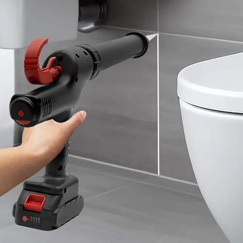Miniatura 7 de Pistola de calafateo inalámbrica, pistola eléctrica de calafateo de 21 V y pistola adhesiva para cartuchos de 10 a 20 onzas con 2