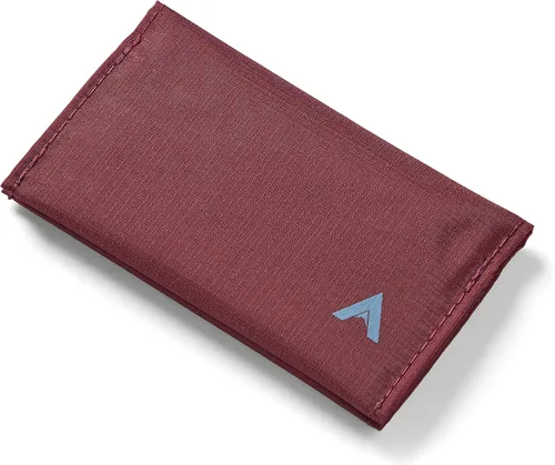 Allett Tarjetero para cartera, morera, nailon, plegable, con capacidad para 2-12 tarjetas de visita, delgada, minimalista, bolsillo frontal, para