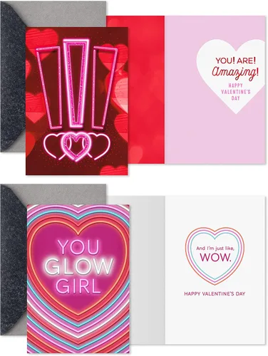 Miniatura 3 de Hallmark Tarjetas del día de San Valentín, surtido de tarjetas del día de los galentinos (4 tarjetas con sobres)