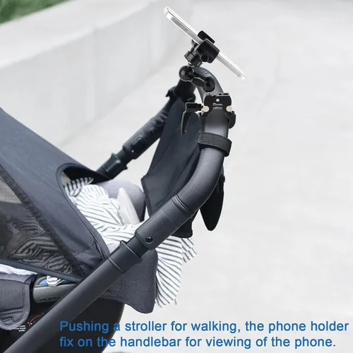 Miniatura 4 de Mippko Soporte de abrazadera para cinta de correr/bicicleta giratoria/cochecito de bebé/carrito de golf/soporte de música/soporte
