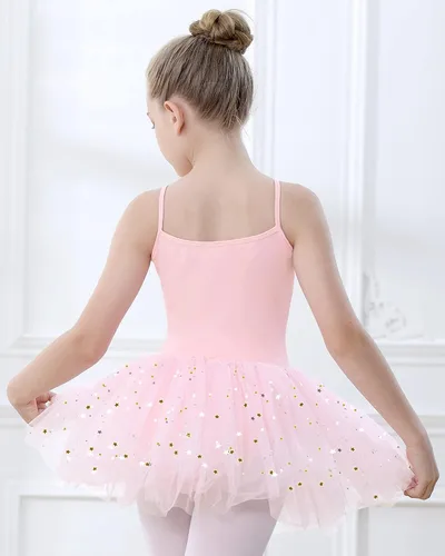 Miniatura 8 de Stelle - Vestido de bailarina para niña, con leotardo, estilo canesú, para gimnasia o ballet (para niñas pequeñas y grandes)