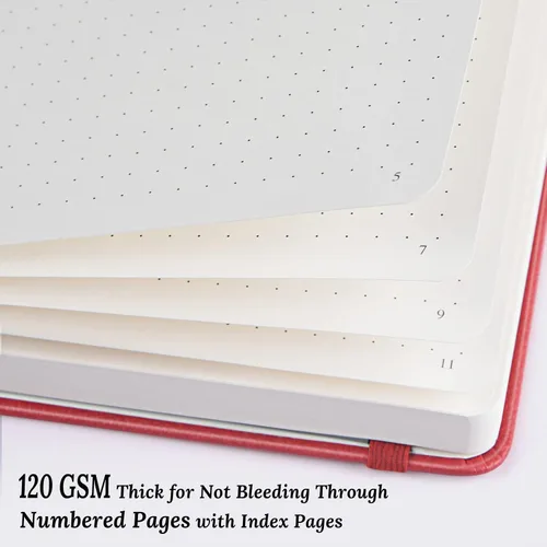 Miniatura 3 de Cuaderno de diario punteado, paquete de 7 de cuero con cuadrícula de puntos para mujeres y hombres, cuadernos a granel para estudiantes, oficina