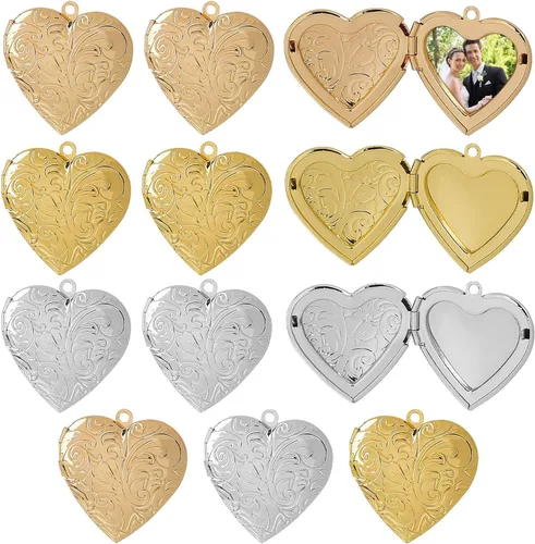 Miniatura 9 de Framendino, Colgantes con marco de fotos de corazón para hacer joyas