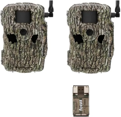 Stealth Cam Fusion XPro 36MP MP Foto y 1080P a 30FPS Video Cámara de rastreo celular (AT&T y Verizon) - Paquete Treebark Camo con tarjeta SD de 32