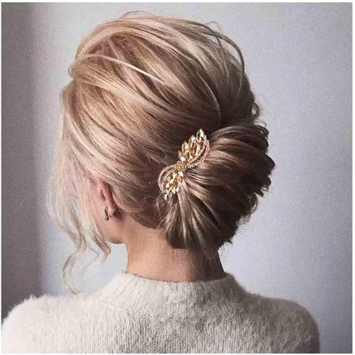 Pinza para el pelo de cristal vintage, pasador de pelo con diamantes de imitación dorados, clip de cabeza de circonita cúbica, accesorios para el