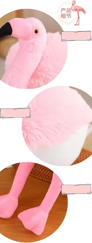 Miniatura 4 de Peluche redondo suave de flamenco gordo para decoración del hogar, almohada de flamenco de peluche, regalo para niños o amantes (rosa, 19.7 pulgadas)
