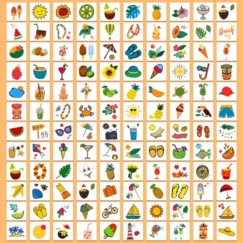 Miniatura 5 de Partywind 408 tatuajes hawaianos para decoraciones de fiestas, suministros de recuerdos de fiesta hawaianos Luau para niños y niñas, tatuajes