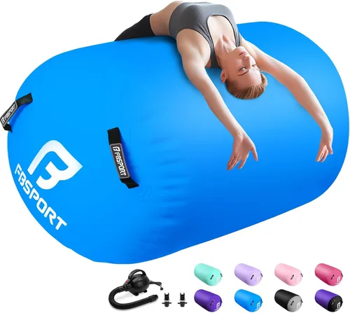 Miniatura 9 de FBSPORT Air Roller Gymnastics Barrel, Inflatable Gymnastics Air Roller Inflatable Air Gymnastics Mat for Yoga Cheerleading Training Home Outdoor