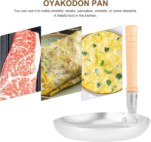 Miniatura 9 de Hemoton Oyakodon - Sartén multifunción con mango vertical para cocina japonesa, no limpiar para comidas familiares, restaurantes