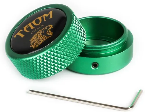 TAOM - Soporte para tiza de billar, herramienta práctica redonda, accesorios de billar, mini estuche magnético para punta de tiza, contenedor de