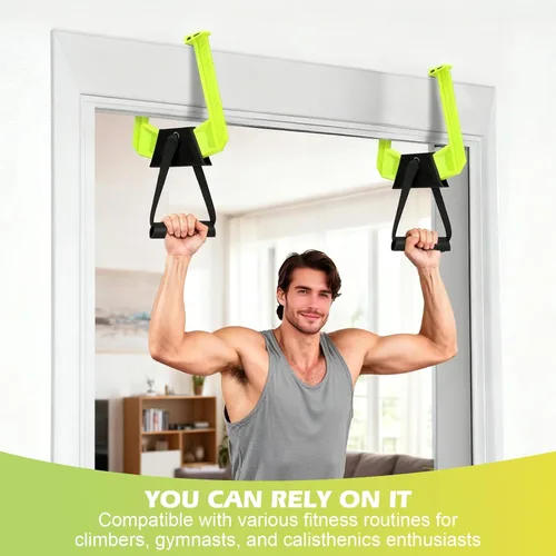 Miniatura 7 de 1 juego de barra de dominadas portátil, barra de dominadas ajustable para puerta desde casa fitness. Capacidad de carga superior a 330 libras sin