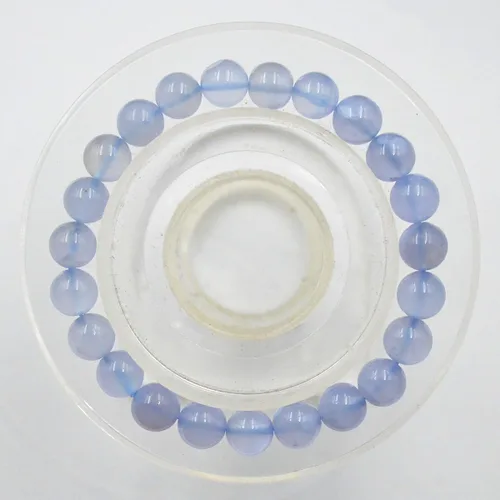 Miniatura 2 de AD Beads - Pulsera elástica de cuentas redondas naturales de 516 pulgadas