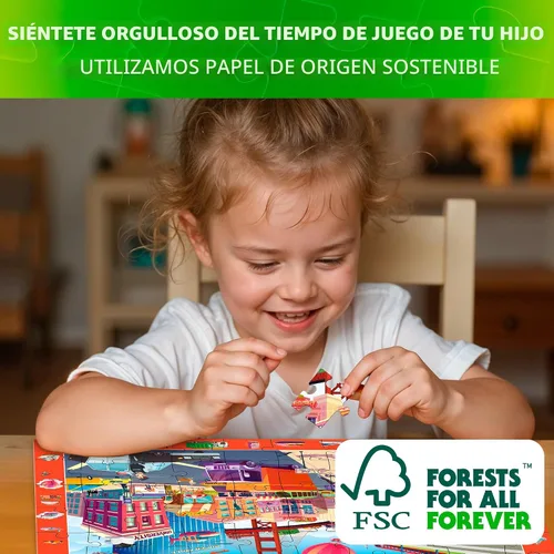 Miniatura 6 de QUOKKA Rompecabezas para niños de 4 a 6 años - 4 x 60 rompecabezas para niños pequeños de 5 a 8 años - Juguetes educativos de busca y encuentra
