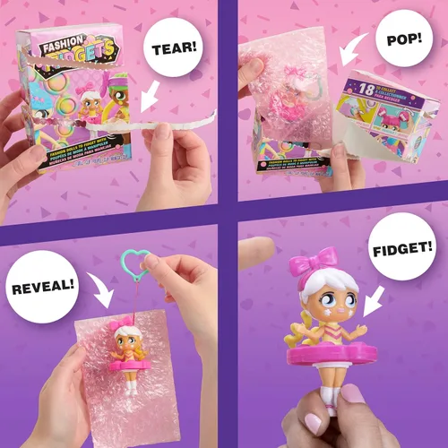 Miniatura 6 de Fashion Fidgets - Juguetes sensoriales para ansiedad – Paquete de 2 juguetes antiestrés para presionar – Alivio de la ansiedad y el estrés para niños
