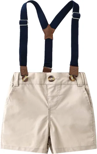 Miniatura 5 de Conjunto de pantalones cortos azules para bebé, trajes formales para bebés