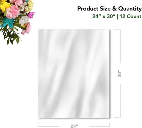 Miniatura 2 de Bolsas de regalo extra grandes de celofán transparente Seal Fresh 24 x 30 pulgadas (paquete de 12) — Bolsas transparentes para envolver canastas