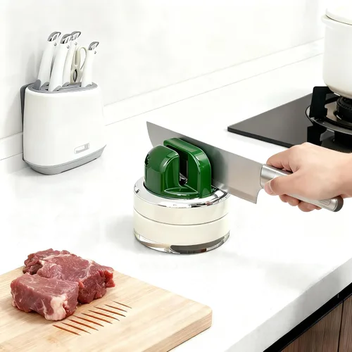 Miniatura 6 de Afilador de cuchillos de cocina con base de succión para manos libres, afiladores de cuchillos de bolsillo compactos, herramienta profesional todo