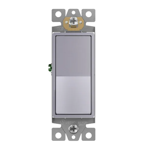 Miniatura 35 de ENERLITES Interruptor de luz de paleta decorativa de 3 vías, acabado brillante, un solo polo o tres vías, 3 cables, tornillo de puesta a tierra
