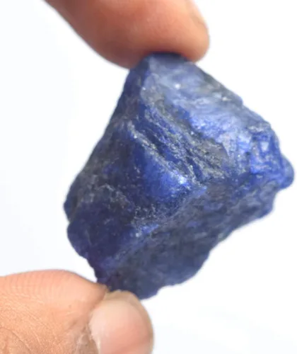 Miniatura 2 de GEMHUB Zafiro azul certificado Egl 79.00 Ct A grado natural Zafiro azul en bruto piedra preciosa para cabbing, Gema, azul
