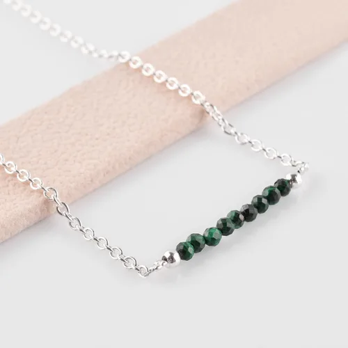 Miniatura 22 de YANARA Pulsera de tobillo para mujer, piedra de nacimiento natural, cuentas de piedras preciosas, tobillera delicada hecha a mano de 9 pulgadas +