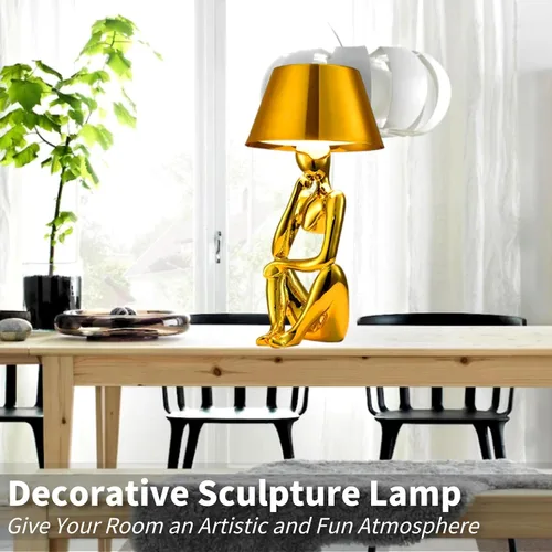 Miniatura 7 de Thinker Lamp Collection, lámpara de mesa inalámbrica, recargable, funciona con pilas, lámpara de escritorio, control táctil, portátil, LED, mesita
