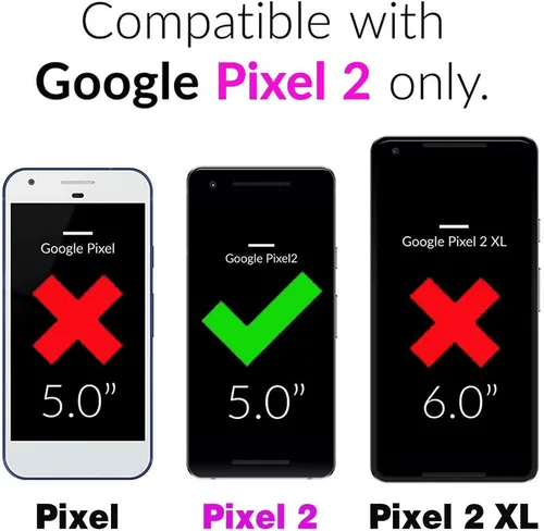 Miniatura 2 de Funda de teléfono para Google Pixel 2 con protector de pantalla y soporte, resistente, híbrida, resistente, accesorios de celda protectora Pixel2
