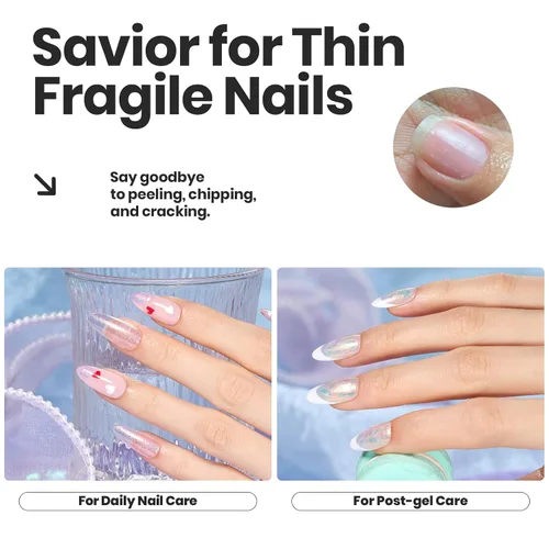 Miniatura 5 de Beetles Juego de esmaltes de uñas con brillantina, 6 colores de perlas pastel de ensueño, kit de esmalte de uñas de secado rápido, brillo de larga