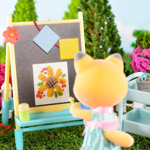 Miniatura 4 de Sunny Days Entertainment Honey Bee Acres - Pintura y arte de color divertido - Juego de casa de muñecas de 13 piezas con figura exclusiva de zorro