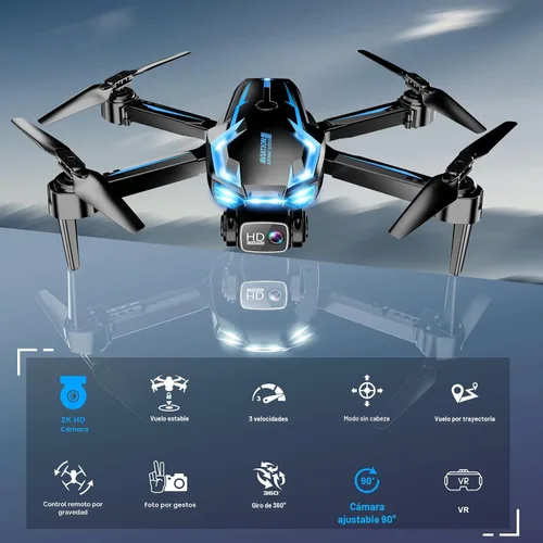 Miniatura 5 de Dron FPV HD 2K con cámara para adultos - Retención de altitud, despegue/aterrizaje con una tecla, 3 modos de velocidad, modo sin cabeza, 2