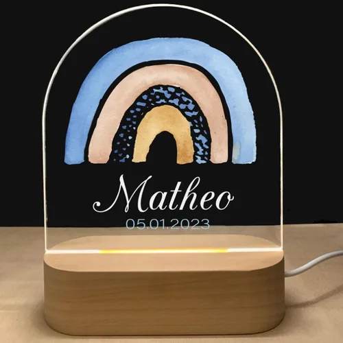 Miniatura 14 de Luz nocturna personalizada para bebés y niños, regalos personalizados con nombre, regalos de bautizo para niñas/niños, lámpara nocturna regulable