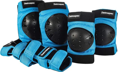 Miniatura 7 de Retrospec Rodilleras, coderas y muñequeras para hombres, mujeres y niños - Equipo de protección para monopatín, patinaje, patines en línea, BMX