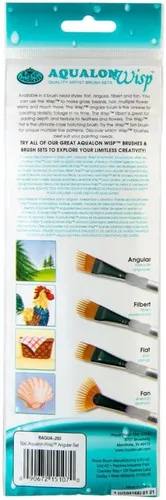 Miniatura 3 de Royal & Langnickel Aqualon Wisp - Juego de pinceles para artistas angulares, 5 piezas