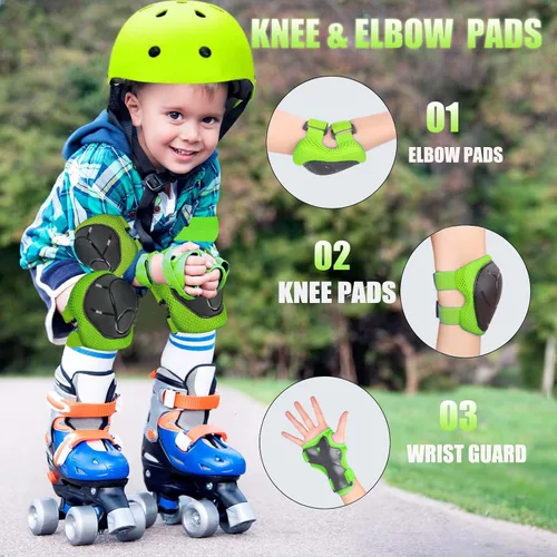 Miniatura 4 de Set de Casco de Bicicleta para Niños, Casco Ajustable para Niños de 3 a 15 Años, para Niños Pequeños, Niños y Niñas, para Varios Deportes