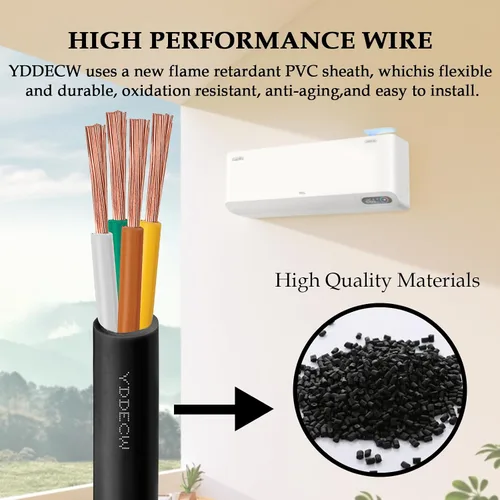 Miniatura 5 de Cable de control de 4 conductores 14 AWG de 25 pies – YDDECW 14/4 cable 100% cobre puro para sistemas de aire acondicionado mini split y bomba