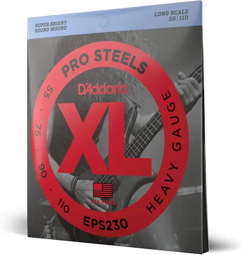 Miniatura 9 de D'Addario XL ProSteels - Cuerdas para bajo - EPS170-6SL - 6 cuerdas - Escala súper larga - Luz regular, 32-130