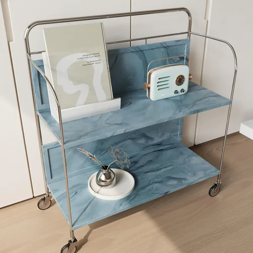 Miniatura 6 de CRE8TIVE Papel adhesivo de mármol líquido verde azulado para encimeras, papel tapiz impermeable de mármol mate, autoadhesivo, extraíble