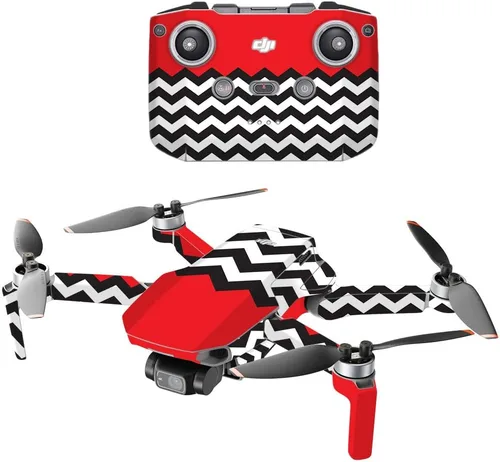 Miniatura 8 de MightySkins - Compatible con DJI Mini 2 Dron portátil - Chevron turquesa Funda protectora de vinilo duradera y única Fácil de aplicar y cambiar