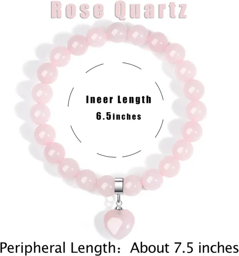 Miniatura 5 de MAIBAOTA Pulsera de ansiedad para aliviar el estrés, pulseras curativas naturales para mujeres y hombres, pulsera de cuentas de piedras preciosas