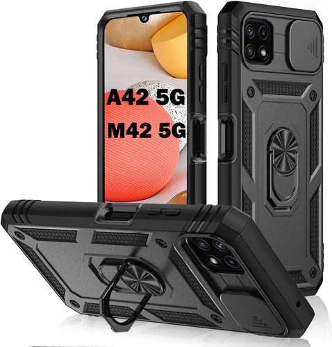 Miniatura 54 de PASNEW Funda para Samsung Galaxy A54, Soporte Metálico y Cubierta Deslizante para Cámara, Militar Multicapa Resistente de Cuerpo Completo a Prueba