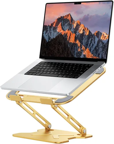 Miniatura 12 de JCZT Soporte Ajustable para Laptop de Escritorio, Elevador Plegable de Metal para Laptop, Soporte Portátil con Montaje para Laptop, Soporte
