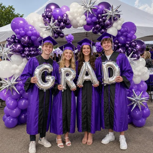 Miniatura 4 de Togvu Globos Morados y Blancos, 60 Paquetes de 12 Pulgadas Globos de Confeti Cromado Metálico Claro Oscuro para Niñas Mujeres Boda Cumpleaños Baby