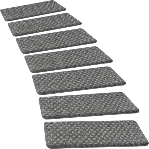 PURE ERA Bullnose - Juego de peldaños de alfombra para escaleras sin cinta, antideslizantes, protectores de escaleras para interiores, alfombras