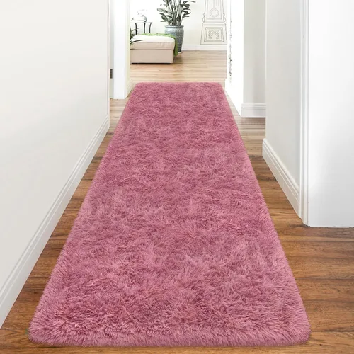 Miniatura 93 de Alfombras de pasillo beige de 2 x 6 pies para dormitorio, sala de estar, alfombra de felpa suave y esponjosa, alfombra de pasillo para pasillos