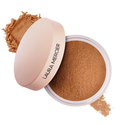 Miniatura 20 de Laura Mercier Polvo fijador translúcido suelto sin talco, ultra difuminado, desgaste hidratante de 16 horas, acabado natural, infusión de ácido