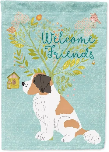 Miniatura 38 de Caroline's Treasures BB7594GF Bandera de jardín de Husky siberiano con texto en inglés "Welcome Friends" - Bandera decorativa para patio exterior
